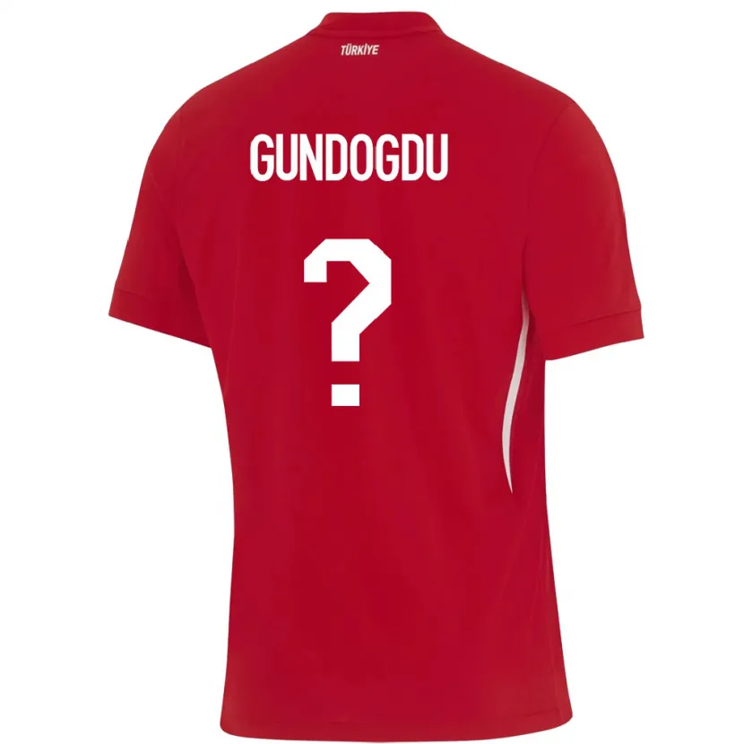 Danxen Herren Türkei Kevser Gündoğdu #0 Rot Auswärtstrikot Trikot 24-26 T-Shirt