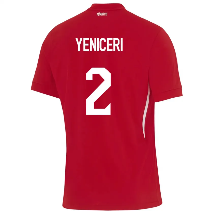 Danxen Herren Türkei Berna Yeniçeri #2 Rot Auswärtstrikot Trikot 24-26 T-Shirt