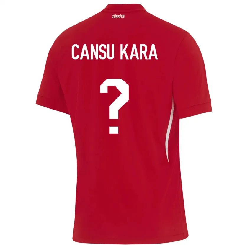 Danxen Herren Türkei İlayda Cansu Kara #0 Rot Auswärtstrikot Trikot 24-26 T-Shirt