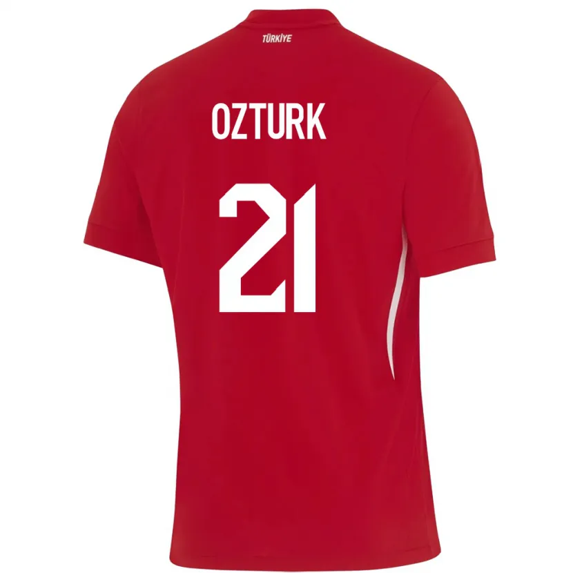 Danxen Herren Türkei Melike Öztürk #21 Rot Auswärtstrikot Trikot 24-26 T-Shirt