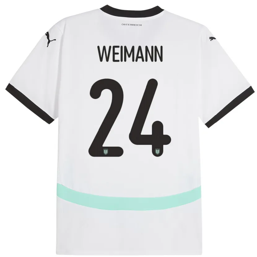 Danxen Herren Österreich Andreas Weimann #24 Weiß Auswärtstrikot Trikot 24-26 T-Shirt