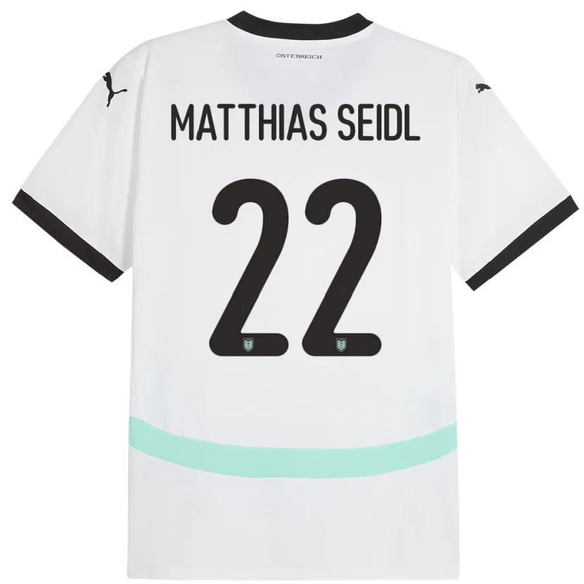 Danxen Herren Österreich Matthias Seidl #22 Weiß Auswärtstrikot Trikot 24-26 T-Shirt