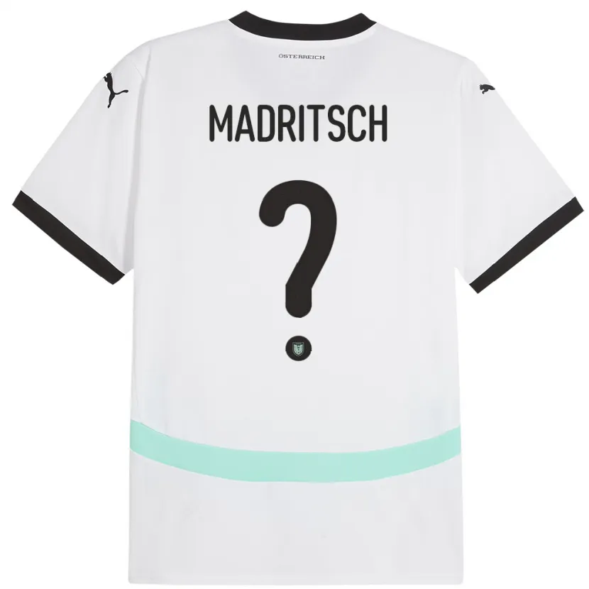 Danxen Herren Österreich Diego Madritsch #0 Weiß Auswärtstrikot Trikot 24-26 T-Shirt