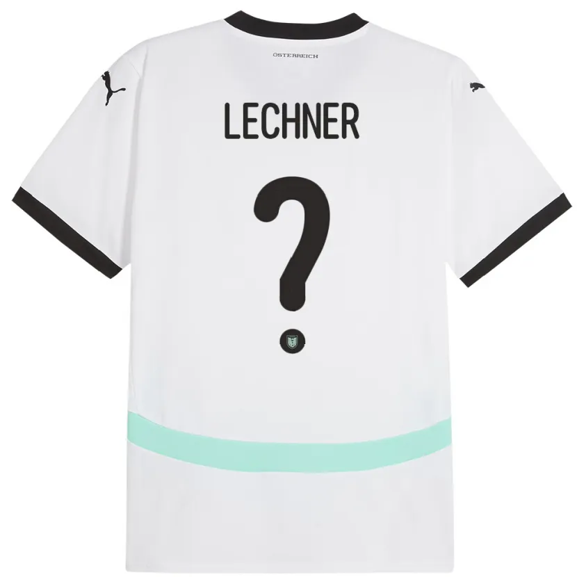 Danxen Herren Österreich Dominik Lechner #0 Weiß Auswärtstrikot Trikot 24-26 T-Shirt