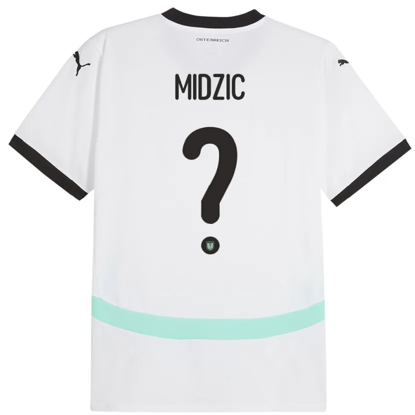 Danxen Herren Österreich Armin Midzic #0 Weiß Auswärtstrikot Trikot 24-26 T-Shirt