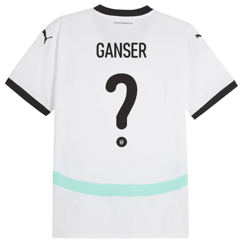 Danxen Herren Österreich Emil Ganser #0 Weiß Auswärtstrikot Trikot 24-26 T-Shirt
