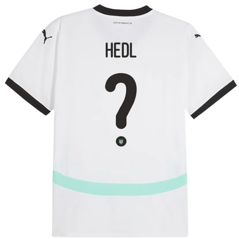 Danxen Herren Österreich Philip Hedl #0 Weiß Auswärtstrikot Trikot 24-26 T-Shirt
