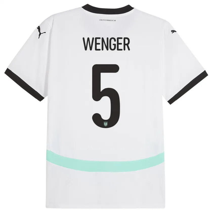 Danxen Herren Österreich Claudia Wenger #5 Weiß Auswärtstrikot Trikot 24-26 T-Shirt
