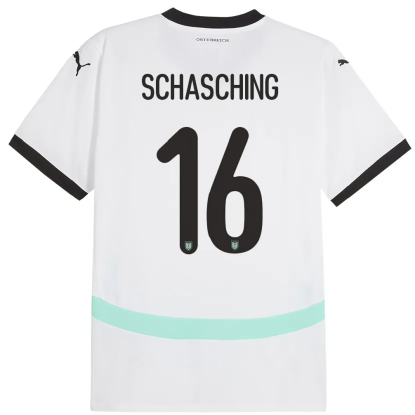 Danxen Herren Österreich Annabel Schasching #16 Weiß Auswärtstrikot Trikot 24-26 T-Shirt