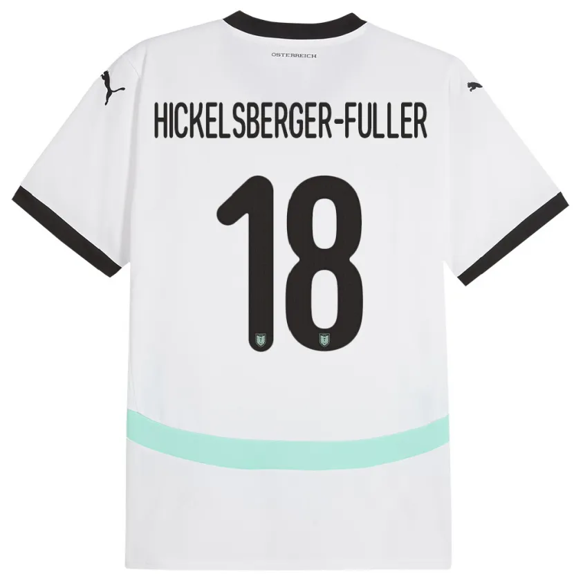 Danxen Herren Österreich Julia Hickelsberger-Füller #18 Weiß Auswärtstrikot Trikot 24-26 T-Shirt