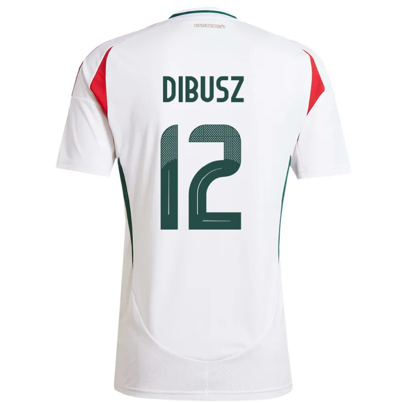 Danxen Herren Ungarn Dénes Dibusz #12 Weiß Auswärtstrikot Trikot 24-26 T-Shirt
