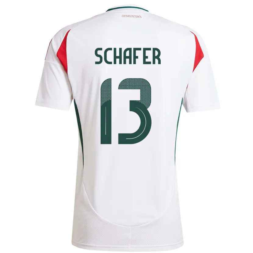 Danxen Herren Ungarn András Schäfer #13 Weiß Auswärtstrikot Trikot 24-26 T-Shirt