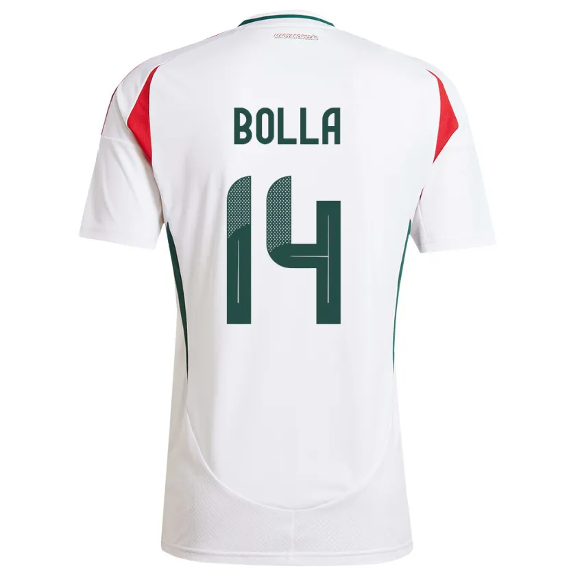 Danxen Herren Ungarn Bendegúz Bolla #14 Weiß Auswärtstrikot Trikot 24-26 T-Shirt