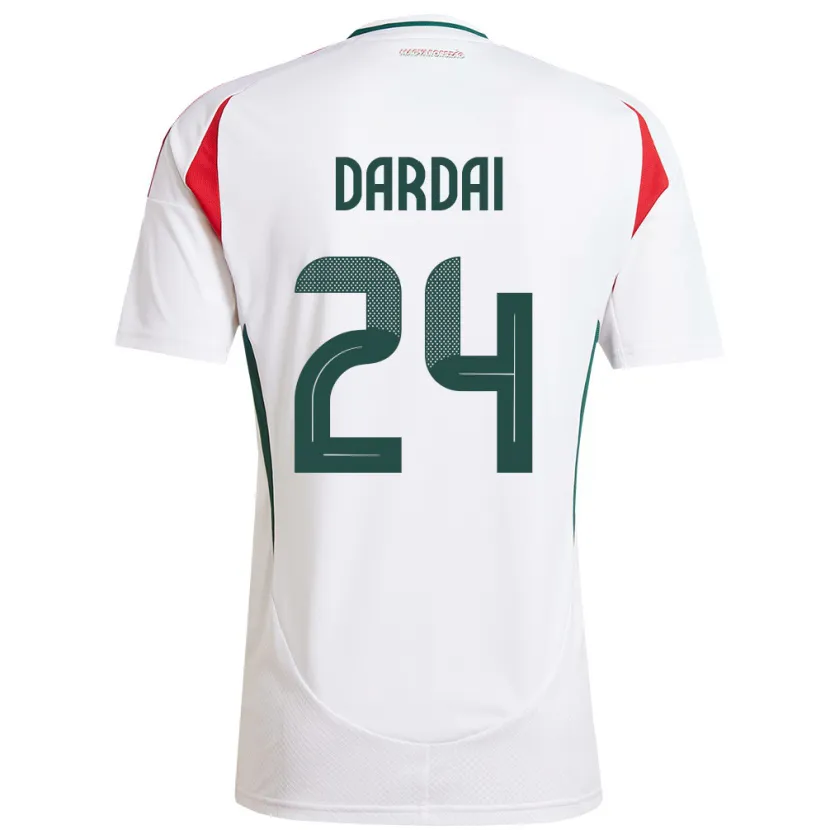Danxen Herren Ungarn Márton Dárdai #24 Weiß Auswärtstrikot Trikot 24-26 T-Shirt