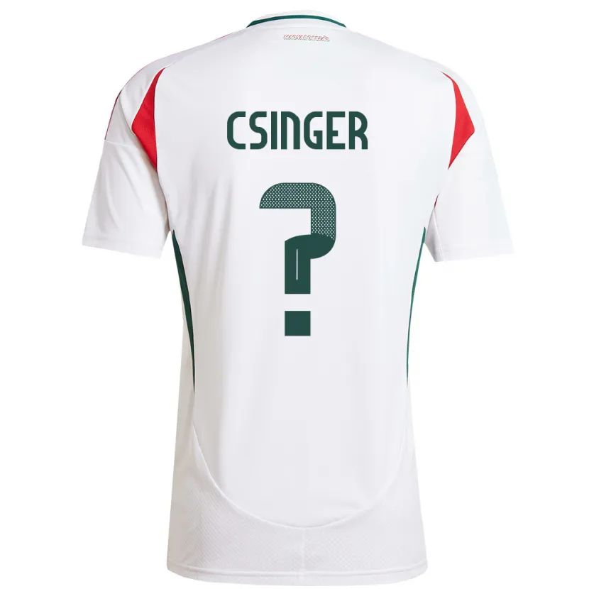 Danxen Herren Ungarn Márk Csinger #0 Weiß Auswärtstrikot Trikot 24-26 T-Shirt