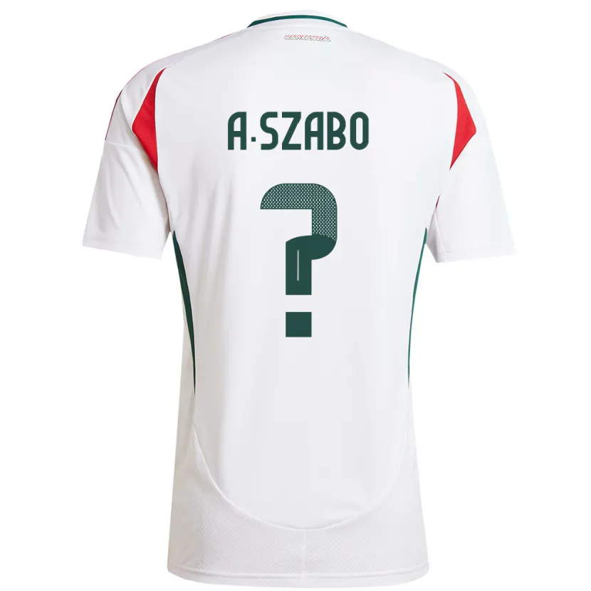 Danxen Herren Ungarn Alex Szabó #0 Weiß Auswärtstrikot Trikot 24-26 T-Shirt