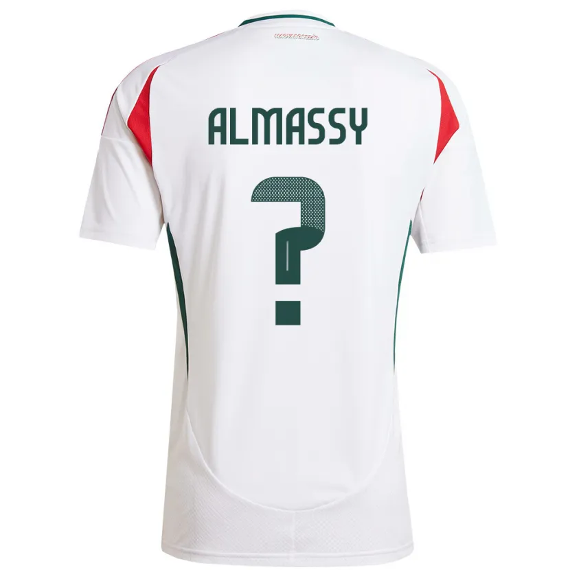 Danxen Herren Ungarn Levente Almássy #0 Weiß Auswärtstrikot Trikot 24-26 T-Shirt