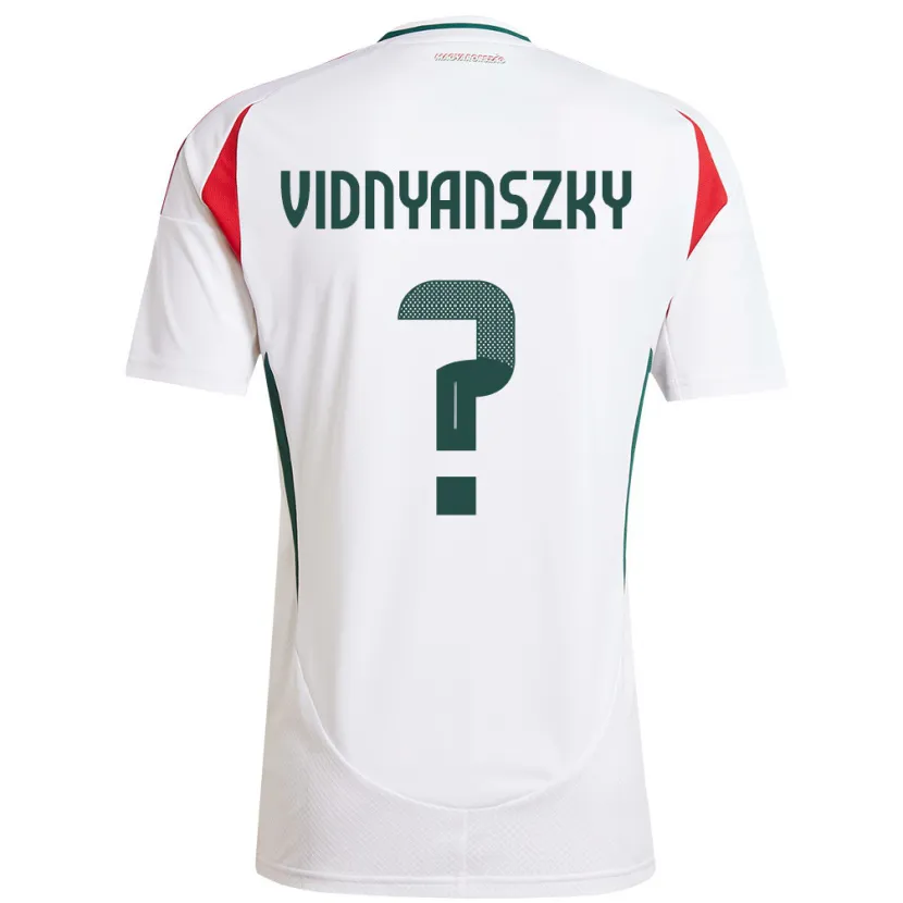 Danxen Herren Ungarn Mátyás Vidnyánszky #0 Weiß Auswärtstrikot Trikot 24-26 T-Shirt