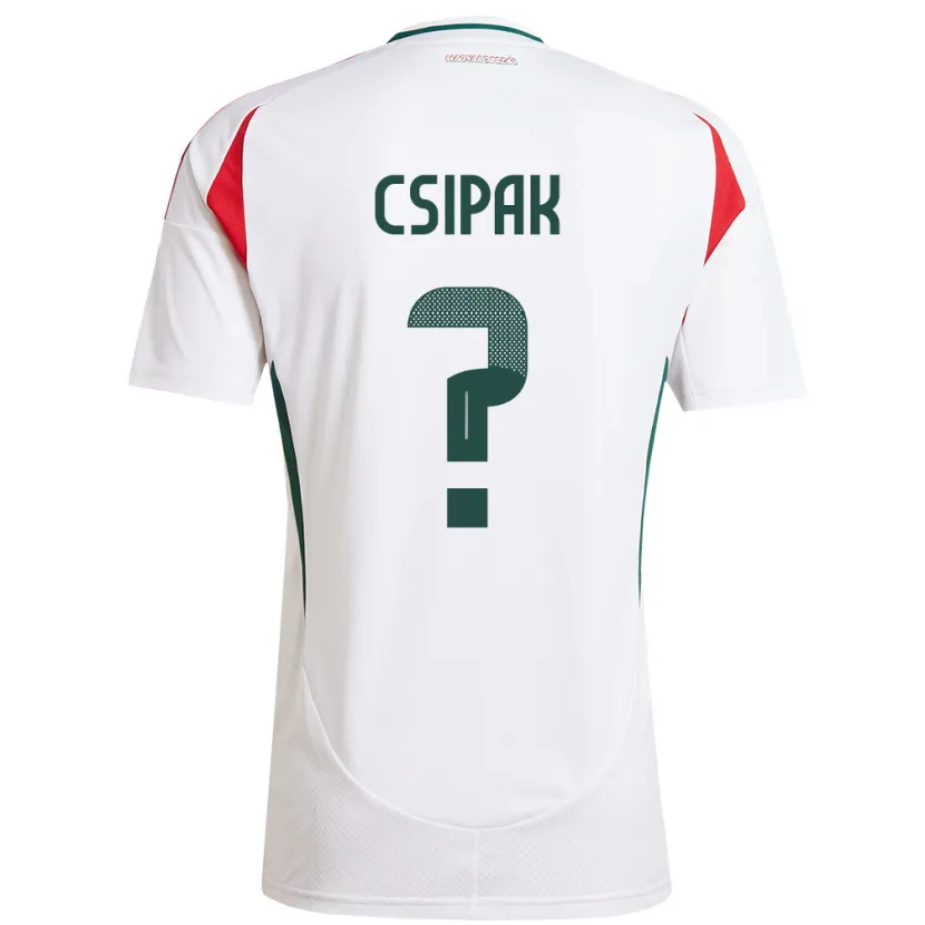 Danxen Herren Ungarn Csongor Csipak #0 Weiß Auswärtstrikot Trikot 24-26 T-Shirt