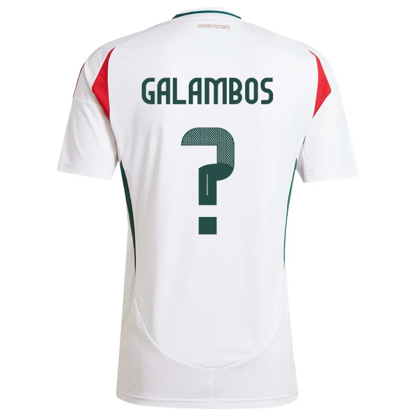 Danxen Herren Ungarn János Galambos #0 Weiß Auswärtstrikot Trikot 24-26 T-Shirt