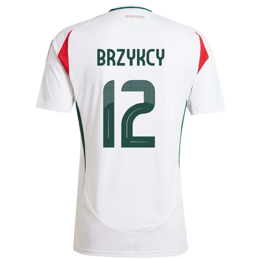 Danxen Herren Ungarn Lauren Brzykcy #12 Weiß Auswärtstrikot Trikot 24-26 T-Shirt