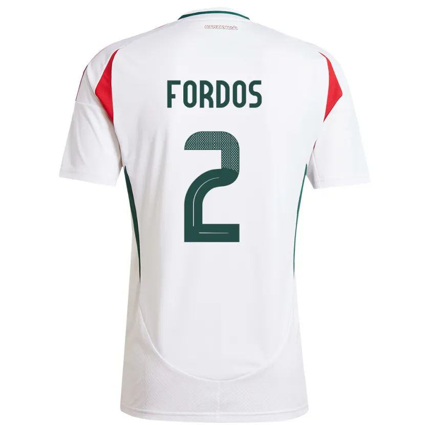 Danxen Herren Ungarn Beatrix Fördős #2 Weiß Auswärtstrikot Trikot 24-26 T-Shirt