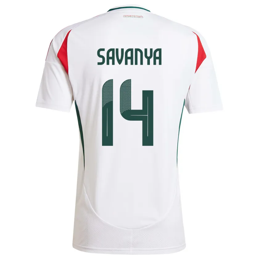 Danxen Herren Ungarn Csilla Savanya #14 Weiß Auswärtstrikot Trikot 24-26 T-Shirt