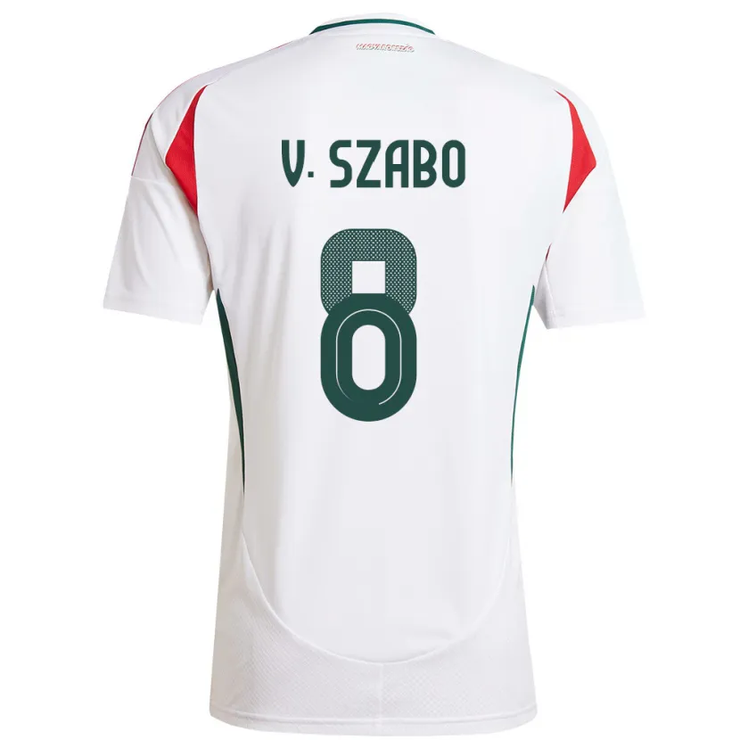 Danxen Herren Ungarn Viktória Szabó #8 Weiß Auswärtstrikot Trikot 24-26 T-Shirt