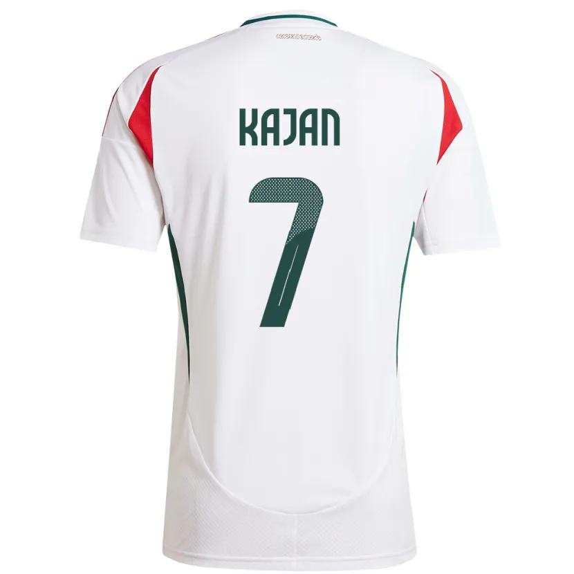 Danxen Herren Ungarn Zsanett Kaján #7 Weiß Auswärtstrikot Trikot 24-26 T-Shirt