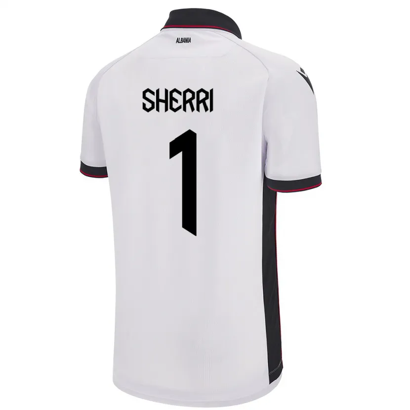 Danxen Herren Albanien Alen Sherri #1 Weiß Auswärtstrikot Trikot 24-26 T-Shirt