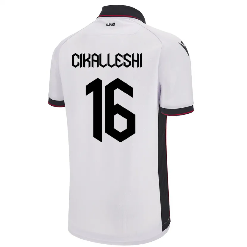 Danxen Herren Albanien Sokol Cikalleshi #16 Weiß Auswärtstrikot Trikot 24-26 T-Shirt