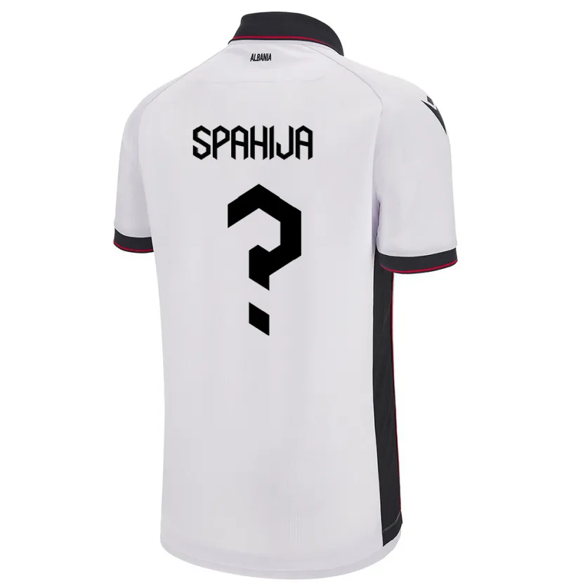 Danxen Herren Albanien Flori Spahija #0 Weiß Auswärtstrikot Trikot 24-26 T-Shirt