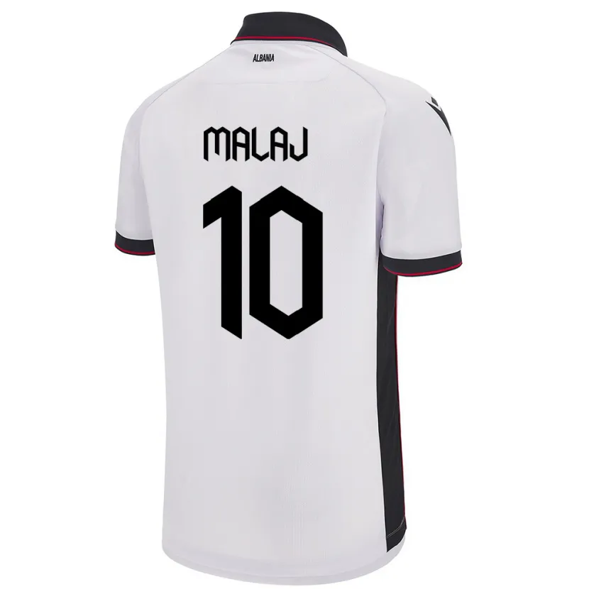Danxen Herren Albanien Tedi Malaj #10 Weiß Auswärtstrikot Trikot 24-26 T-Shirt