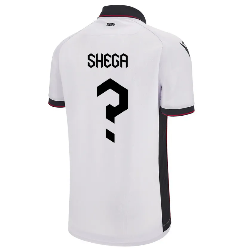 Danxen Herren Albanien Xhoni Shega #0 Weiß Auswärtstrikot Trikot 24-26 T-Shirt