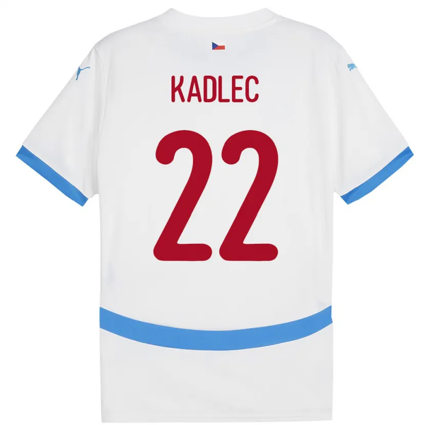 Danxen Herren Tschechien Adam Kadlec #22 Weiß Auswärtstrikot Trikot 24-26 T-Shirt