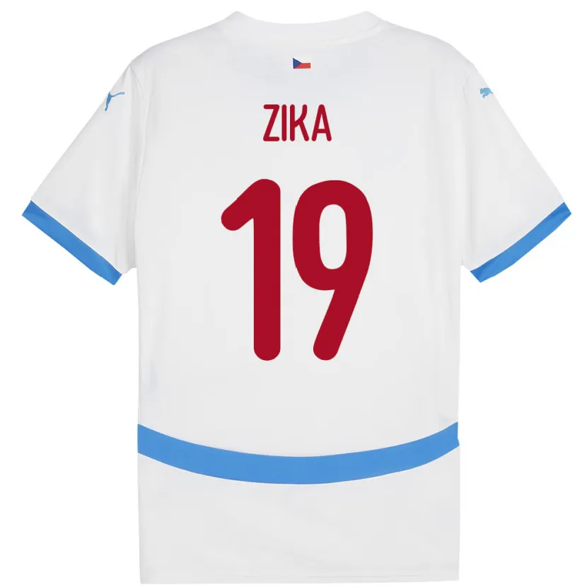 Danxen Herren Tschechien Petr Zika #19 Weiß Auswärtstrikot Trikot 24-26 T-Shirt