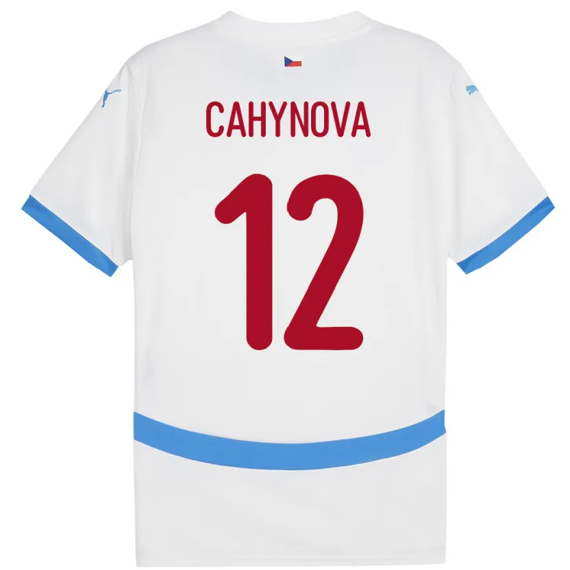 Danxen Herren Tschechien Klára Cahynová #12 Weiß Auswärtstrikot Trikot 24-26 T-Shirt