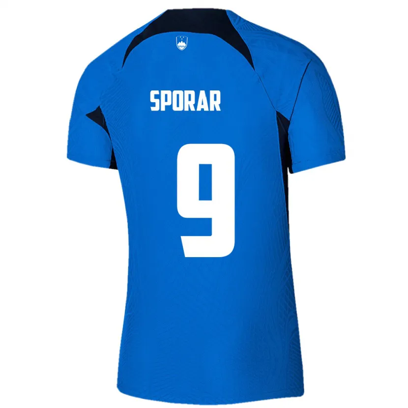 Danxen Herren Slowenien Andraz Sporar #9 Blau Auswärtstrikot Trikot 24-26 T-Shirt