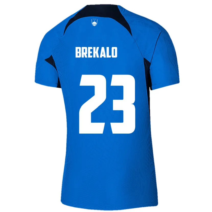 Danxen Herren Slowenien David Brekalo #23 Blau Auswärtstrikot Trikot 24-26 T-Shirt