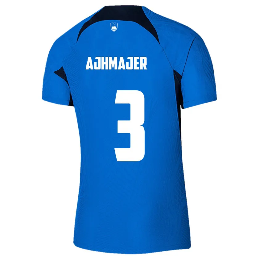 Danxen Herren Slowenien Nejc Ajhmajer #3 Blau Auswärtstrikot Trikot 24-26 T-Shirt
