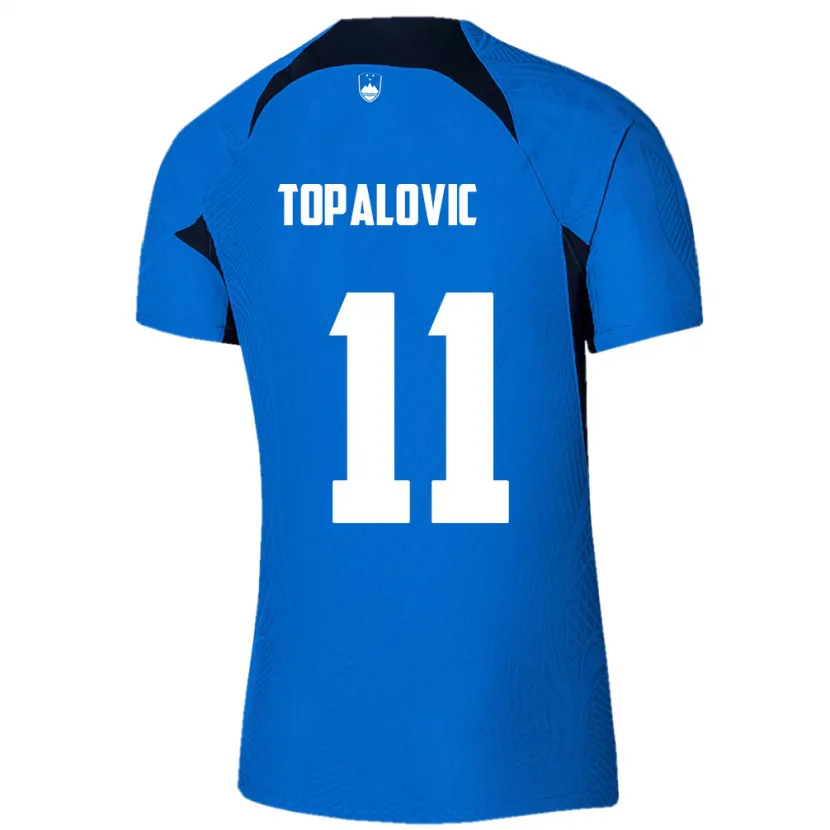 Danxen Herren Slowenien Luka Topalovic #11 Blau Auswärtstrikot Trikot 24-26 T-Shirt