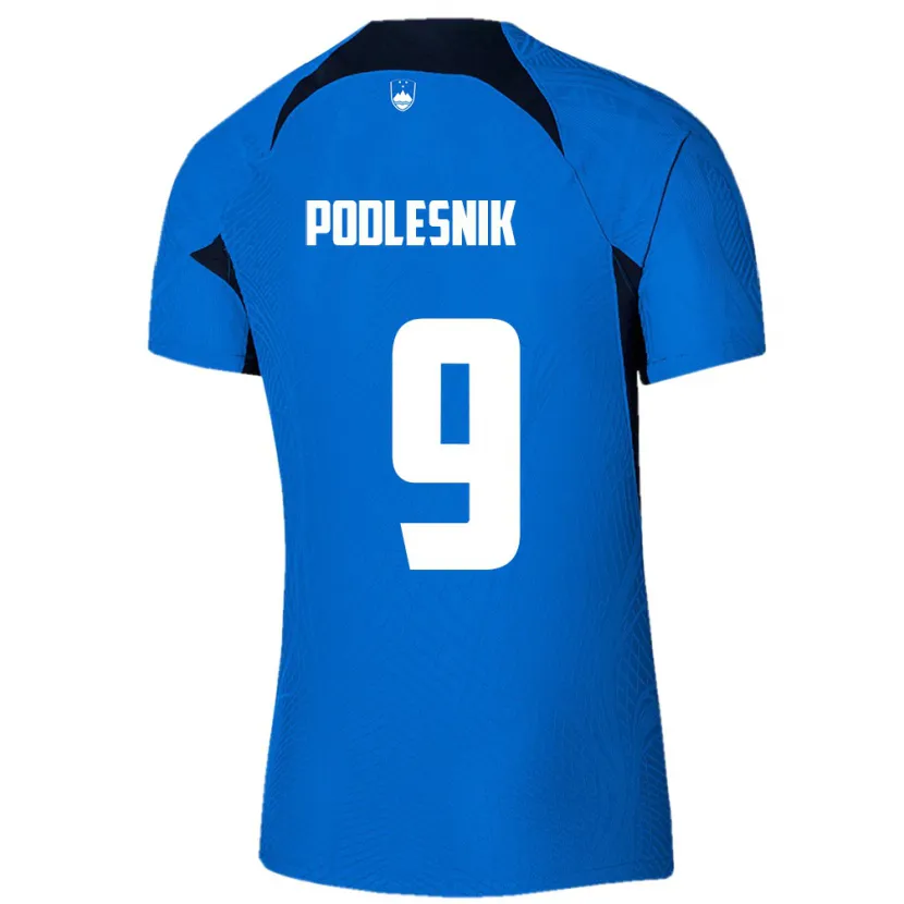 Danxen Herren Slowenien Nik Podlesnik #9 Blau Auswärtstrikot Trikot 24-26 T-Shirt