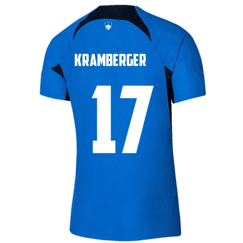 Danxen Herren Slowenien Enej Kramberger #17 Blau Auswärtstrikot Trikot 24-26 T-Shirt