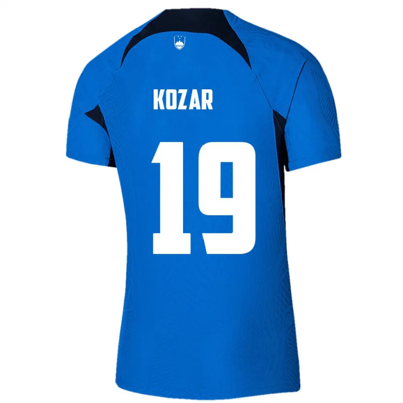 Danxen Herren Slowenien Kristjan Kozar #19 Blau Auswärtstrikot Trikot 24-26 T-Shirt