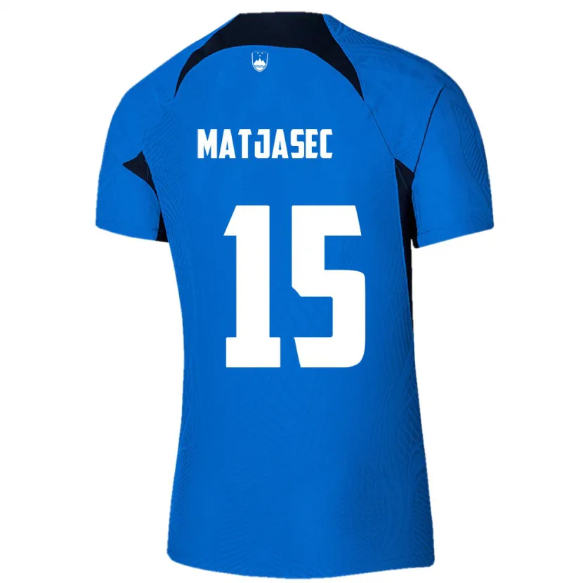 Danxen Herren Slowenien Miha Matjasec #15 Blau Auswärtstrikot Trikot 24-26 T-Shirt