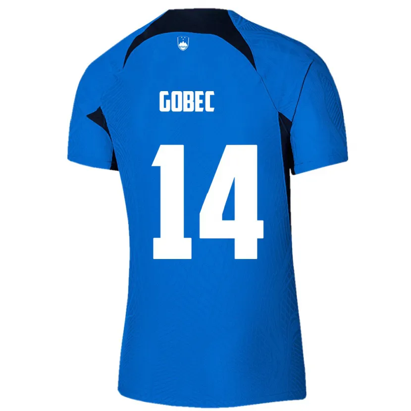 Danxen Herren Slowenien Stijan Gobec #14 Blau Auswärtstrikot Trikot 24-26 T-Shirt