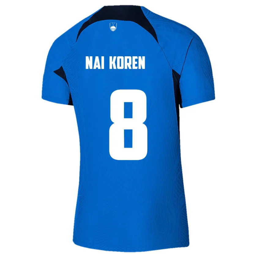 Danxen Herren Slowenien Tian Nai Koren #8 Blau Auswärtstrikot Trikot 24-26 T-Shirt