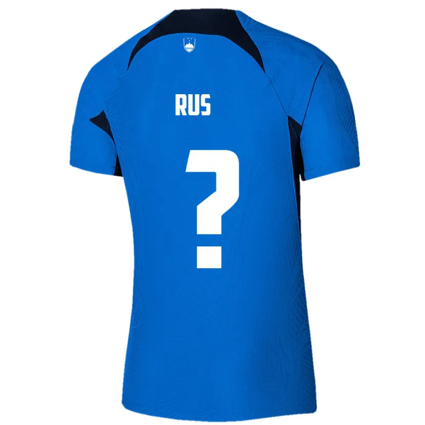 Danxen Herren Slowenien Luka Rus #0 Blau Auswärtstrikot Trikot 24-26 T-Shirt