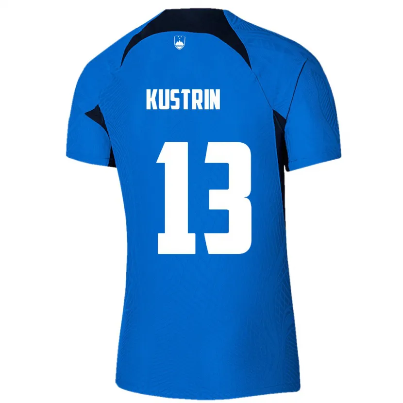 Danxen Herren Slowenien Zala Kuštrin #13 Blau Auswärtstrikot Trikot 24-26 T-Shirt