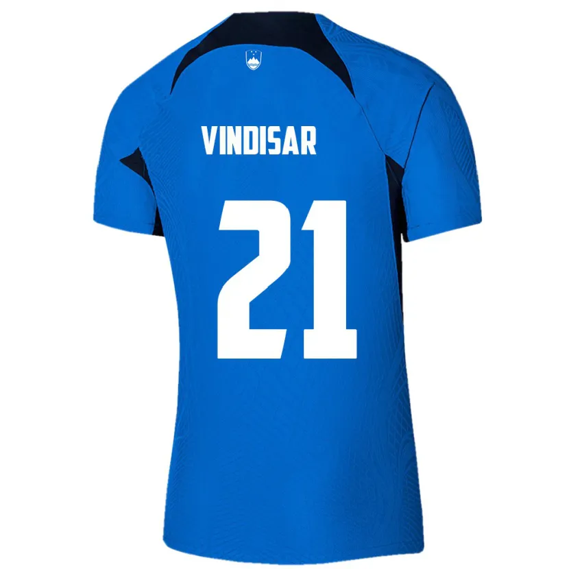 Danxen Herren Slowenien Zala Vindišar #21 Blau Auswärtstrikot Trikot 24-26 T-Shirt